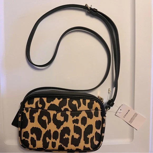 Coach Mini Jamie Camera Bag with Leopard Print - Picture 2 of 4